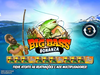 Ecrã inicial da demo de Big Bass Bonanza