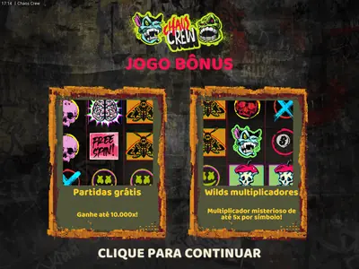 Ecrã inicial da demo de Chaos Crew