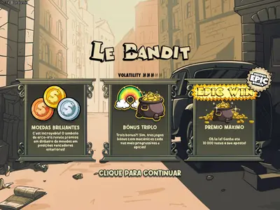 Ecrã inicial da demo de Le Bandit