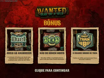 Ecrã inicial da demo de Wanted Dead or a Wild