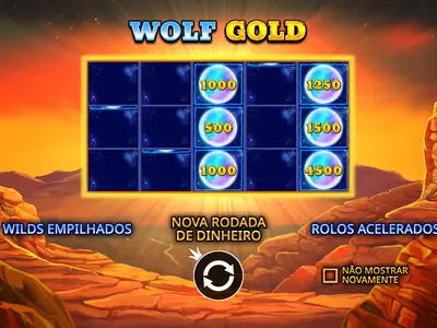Ecrã inicial da demo de Wolf Gold